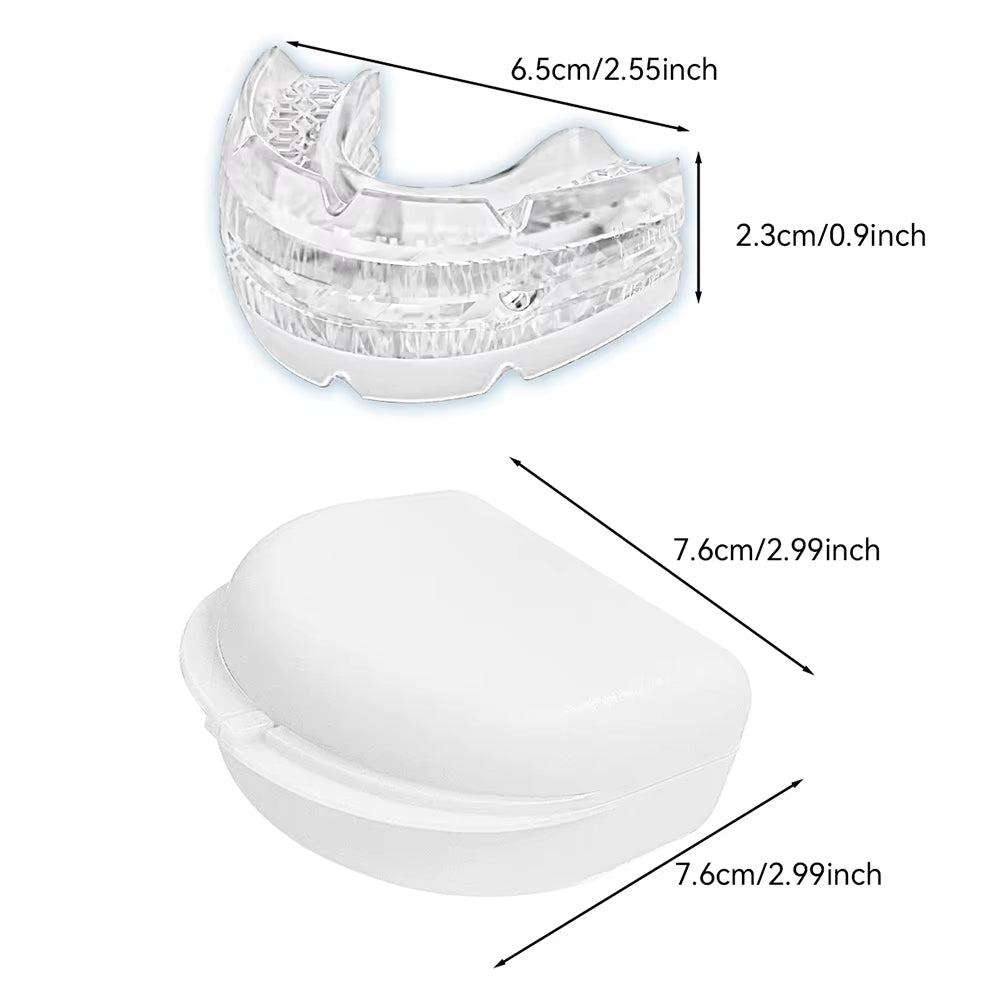 Anti Snoring Mouth Guard anti Snoring Mouthpiece Improve Sleep Grinding Mouthpiece Adjustable Mouthguard for Men Women