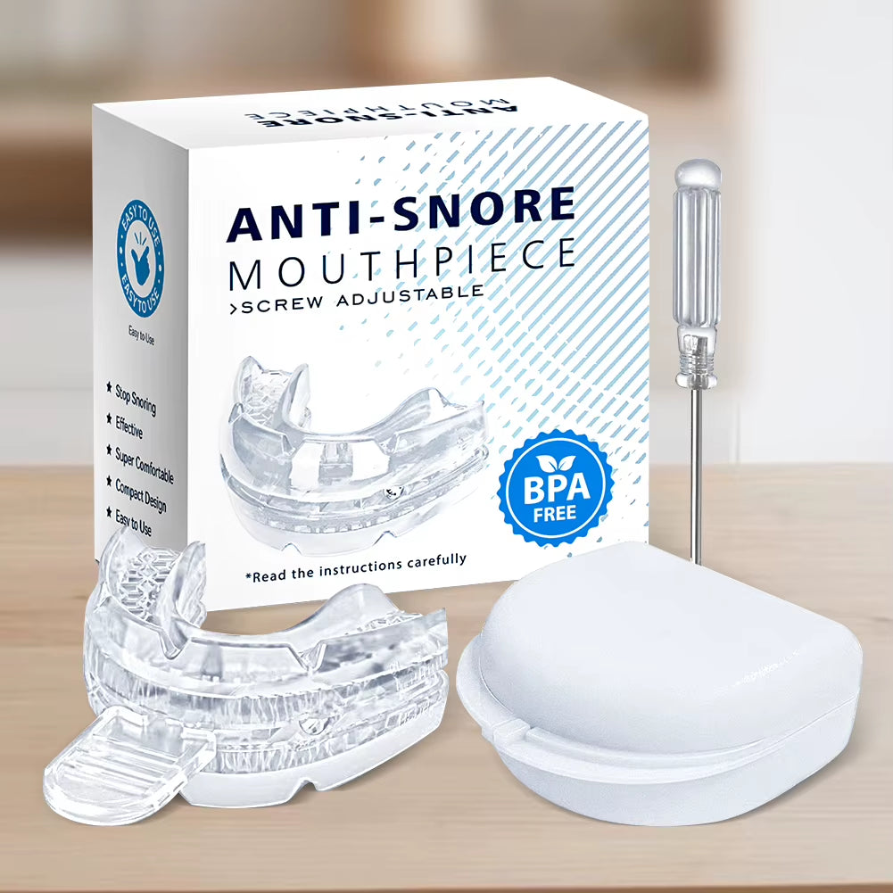 Anti Snoring Mouth Guard anti Snoring Mouthpiece Improve Sleep Grinding Mouthpiece Adjustable Mouthguard for Men Women