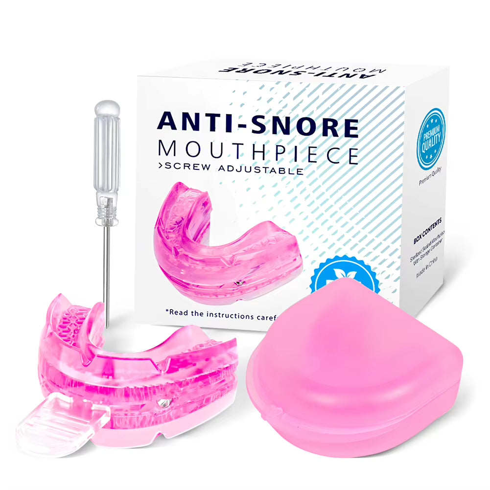 Anti Snoring Mouth Guard anti Snoring Mouthpiece Improve Sleep Grinding Mouthpiece Adjustable Mouthguard for Men Women