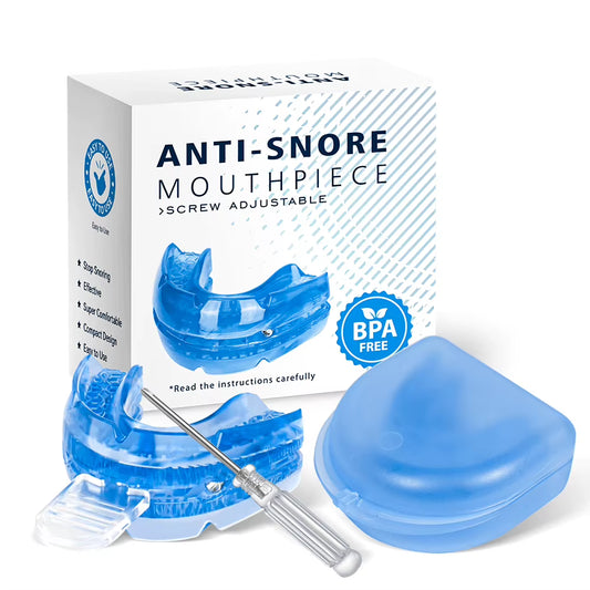 Anti Snoring Mouth Guard anti Snoring Mouthpiece Improve Sleep Grinding Mouthpiece Adjustable Mouthguard for Men Women