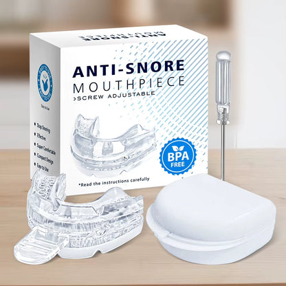 Anti Snoring Mouth Guard anti Snoring Mouthpiece Improve Sleep Grinding Mouthpiece Adjustable Mouthguard for Men Women