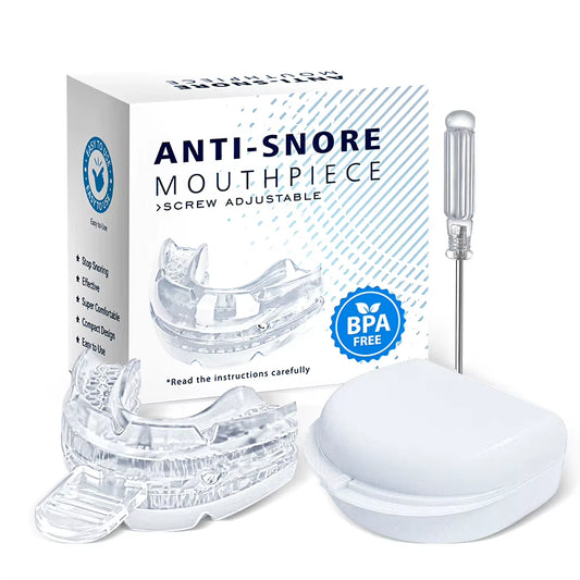 Anti Snoring Mouth Guard anti Snoring Mouthpiece Improve Sleep Grinding Mouthpiece Adjustable Mouthguard for Men Women