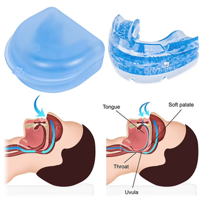 Anti Snoring Mouth Guard anti Snoring Mouthpiece Improve Sleep Grinding Mouthpiece Adjustable Mouthguard for Men Women